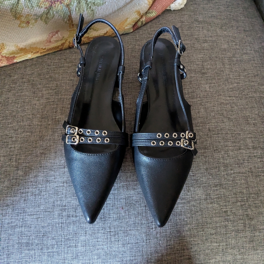 Chic Streetwear Society Black Slingback Heels